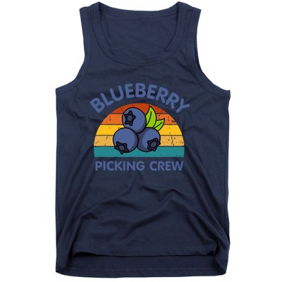 Blueberry Picking Crew Cute Family Blueberries Summer Fruit Tank Top