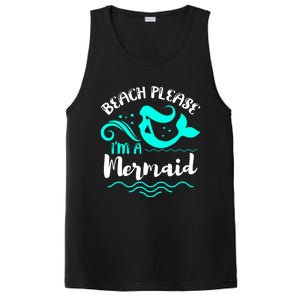 Beach Please Cute Mermaid Gift PosiCharge Competitor Tank