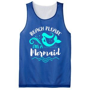 Beach Please Cute Mermaid Gift Mesh Reversible Basketball Jersey Tank