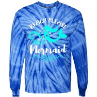 Beach Please Cute Mermaid Gift Tie-Dye Long Sleeve Shirt