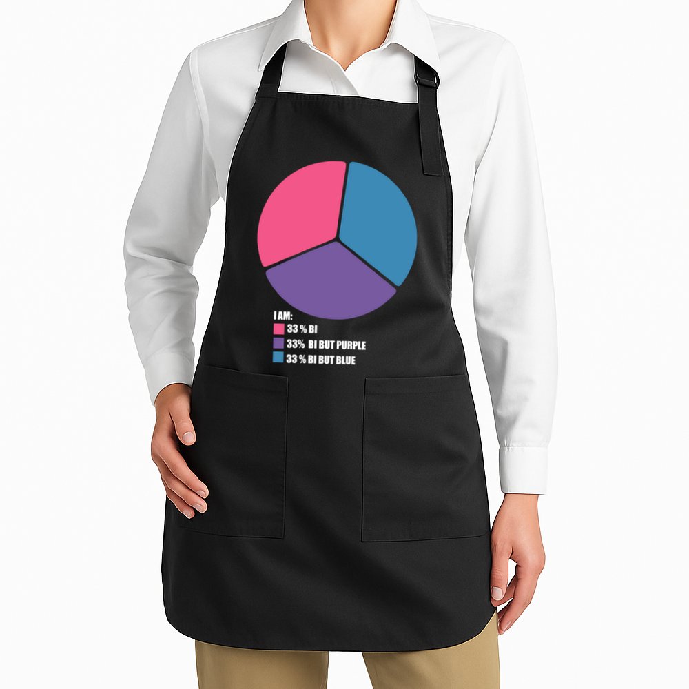 Bisexual Pie Chart Bisexual Pride Apron