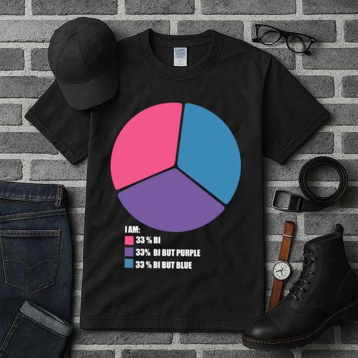 Bisexual Pie Chart Bisexual Pride Tall T-Shirt