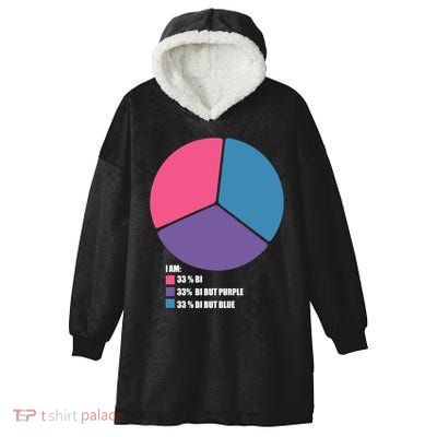 Bisexual Pie Chart Bisexual Pride Hooded Wearable Blanket