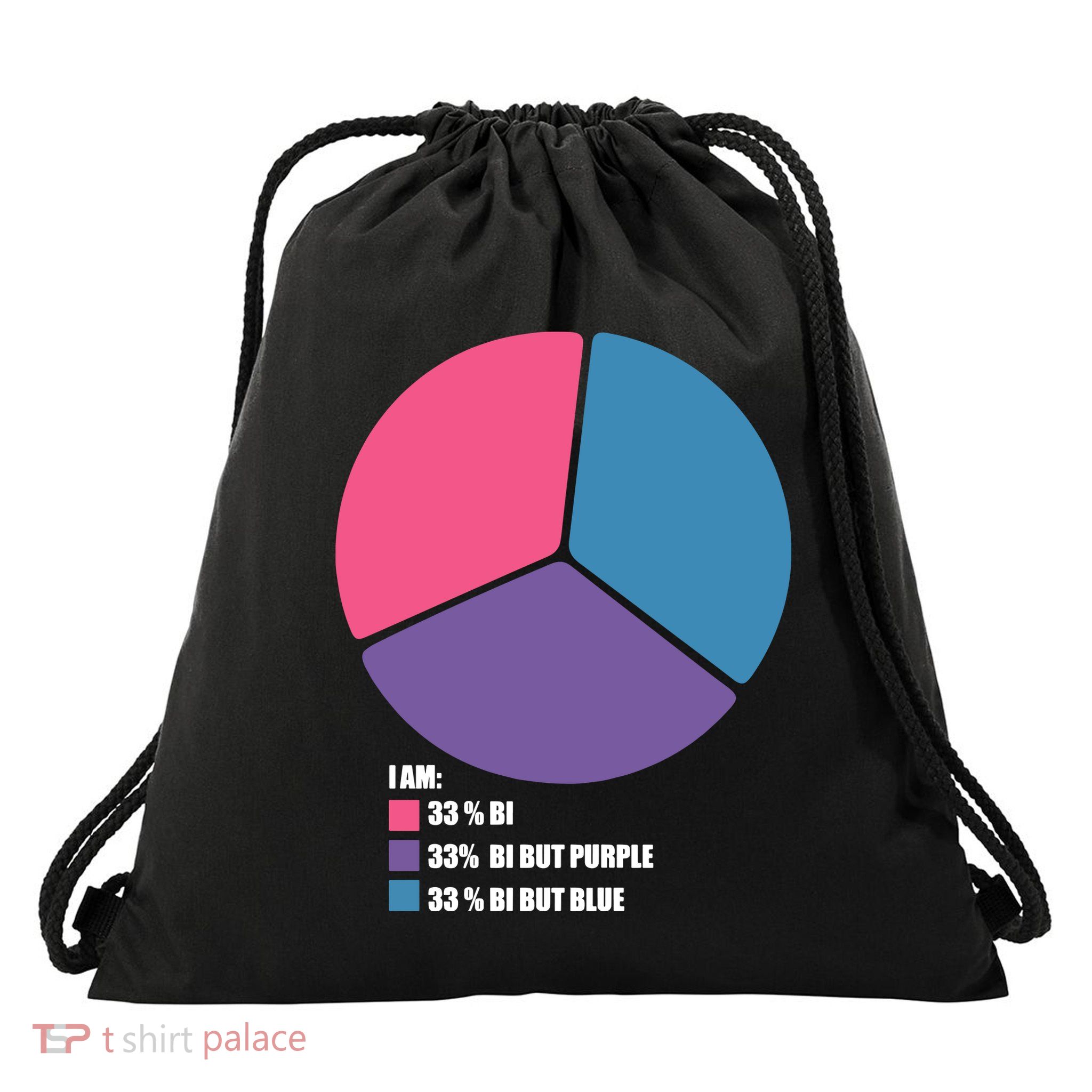 Bisexual Pie Chart Bisexual Pride Drawstring Bag