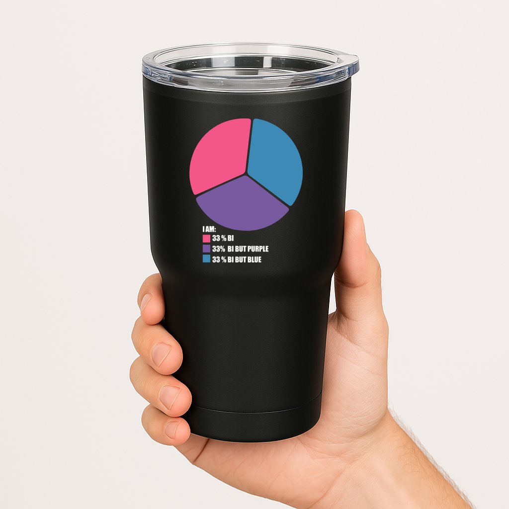 Bisexual Pie Chart Bisexual Pride Tumbler