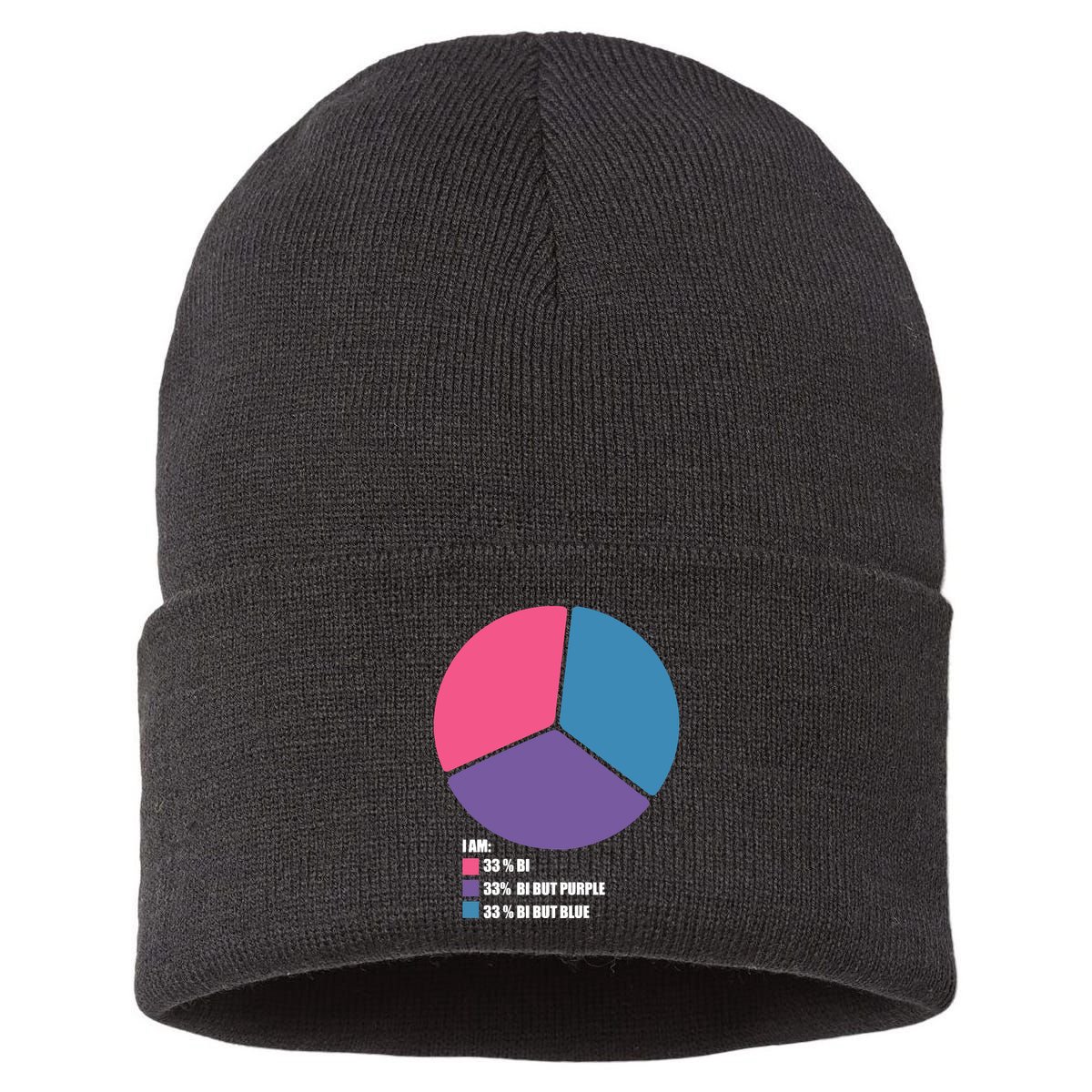 Bisexual Pie Chart Bisexual Pride Sustainable Knit Beanie