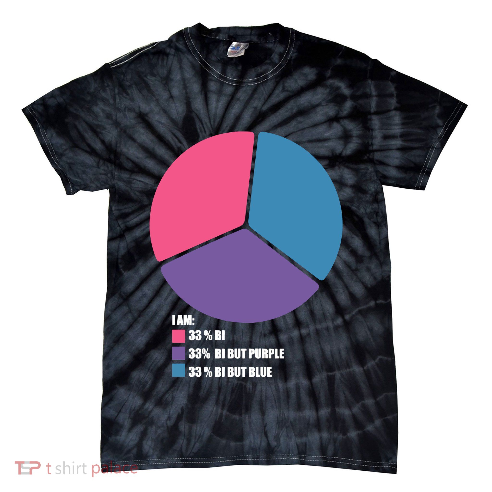 Bisexual Pie Chart Bisexual Pride Tie-Dye T-Shirt