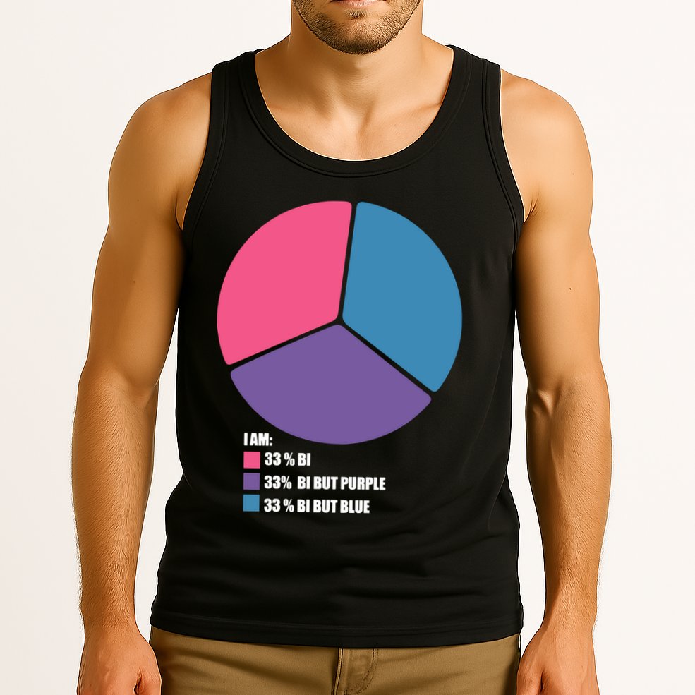 Bisexual Pie Chart Bisexual Pride Tank Top