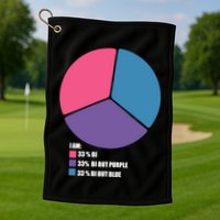 Bisexual Pie Chart Bisexual Pride Golf Towel