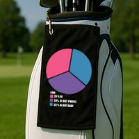Bisexual Pie Chart Bisexual Pride Golf Towel