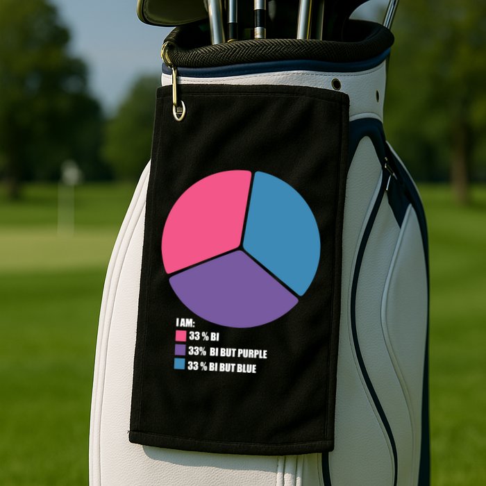 Bisexual Pie Chart Bisexual Pride Golf Towel