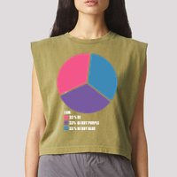 Bisexual Pie Chart Bisexual Pride Garment-Dyed Women's Muscle Tee