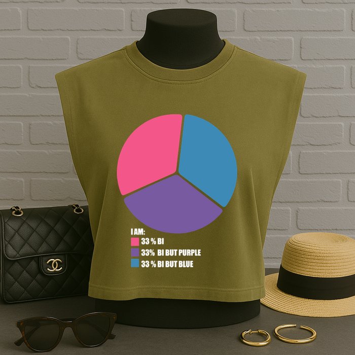 Bisexual Pie Chart Bisexual Pride Garment-Dyed Women's Muscle Tee