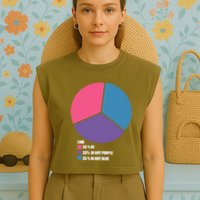 Bisexual Pie Chart Bisexual Pride Garment-Dyed Women's Muscle Tee