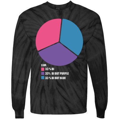 Bisexual Pie Chart Bisexual Tie-Dye Long Sleeve Shirt