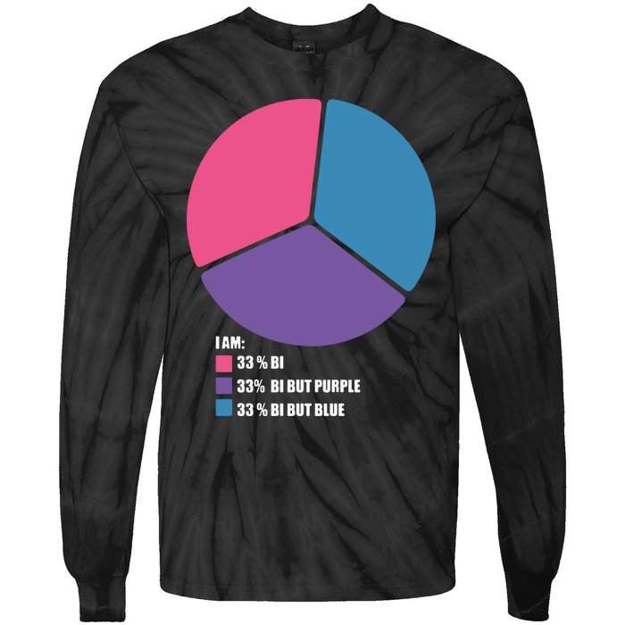 Bisexual Pie Chart Bisexual Tie-Dye Long Sleeve Shirt