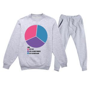 Bisexual Pie Chart Bisexual Premium Crewneck Sweatsuit Set