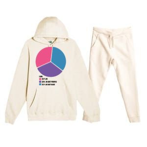 Bisexual Pie Chart Bisexual Premium Hooded Sweatsuit Set