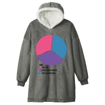 Bisexual Pie Chart Bisexual Hooded Wearable Blanket