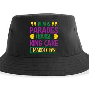 Beads Parades Crawfish King Cake Mardi Gras Sustainable Bucket Hat