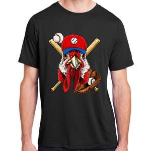 Baseball Player Chicken Pitcher Catcher Baseball Coach Farm Adult ChromaSoft Performance T-Shirt