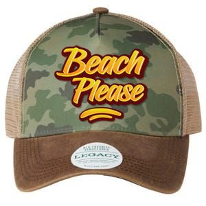 Beach Please Cool Gift Legacy Tie Dye Trucker Hat