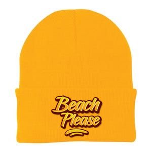 Beach Please Cool Gift Knit Cap Winter Beanie