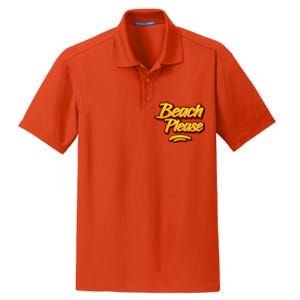 Beach Please Cool Gift Dry Zone Grid Polo