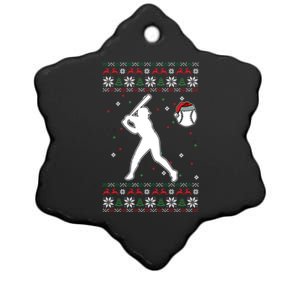 Baseball Player Christmas Cool Ugly Xmas Pajama Cute Gift Ceramic Star Ornament