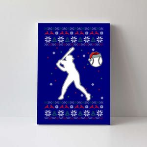 Baseball Player Christmas Cool Ugly Xmas Pajama Cute Gift Canvas