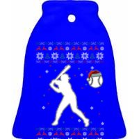 Baseball Player Christmas Cool Ugly Xmas Pajama Cute Gift Ceramic Bell Ornament