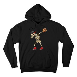 Baseball Player Catcher Pitcher With Mitt Dabbing Skeleton Hoodie