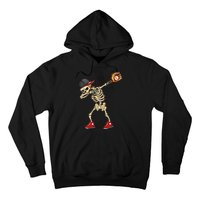 Baseball Player Catcher Pitcher With Mitt Dabbing Skeleton Hoodie