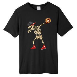 Baseball Player Catcher Pitcher With Mitt Dabbing Skeleton Tall Fusion ChromaSoft Performance T-Shirt