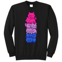 Bi Pride Cat LGBT Bisexual Flag Cute Kawaii Cats Pile Tall Sweatshirt