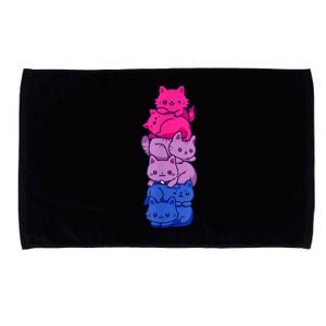 Bi Pride Cat LGBT Bisexual Flag Cute Kawaii Cats Pile Microfiber Hand Towel