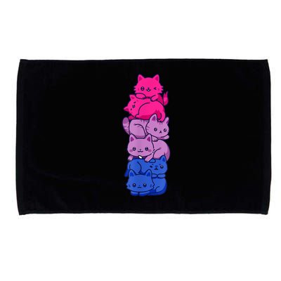 Bi Pride Cat LGBT Bisexual Flag Cute Kawaii Cats Pile Microfiber Hand Towel