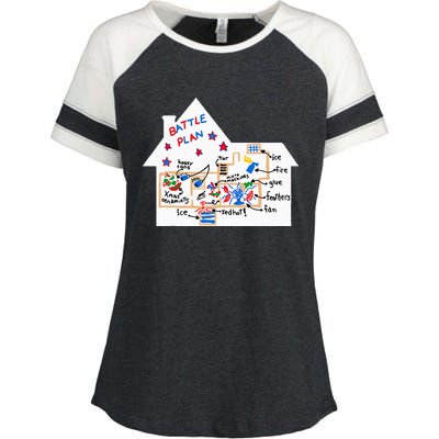 Battle Plan Christmas Home Hand Dawn Alone Xmas Enza Ladies Jersey Colorblock Tee