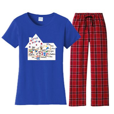 Battle Plan Christmas Home Hand Dawn Alone Xmas Women's Flannel Pajama Set