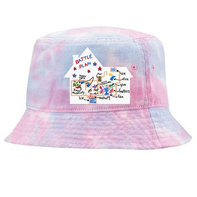 Battle Plan Christmas Home Hand Dawn Alone Xmas Tie-Dyed Bucket Hat