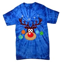 Buffalo Plaid Cute Reindeer Christmas Ornats Snowflakes Funny Gift Tie-Dye T-Shirt