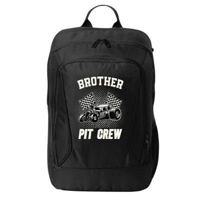 Brother Pit Crew Funny Race Car Birthday Party Racing Family City Backpack