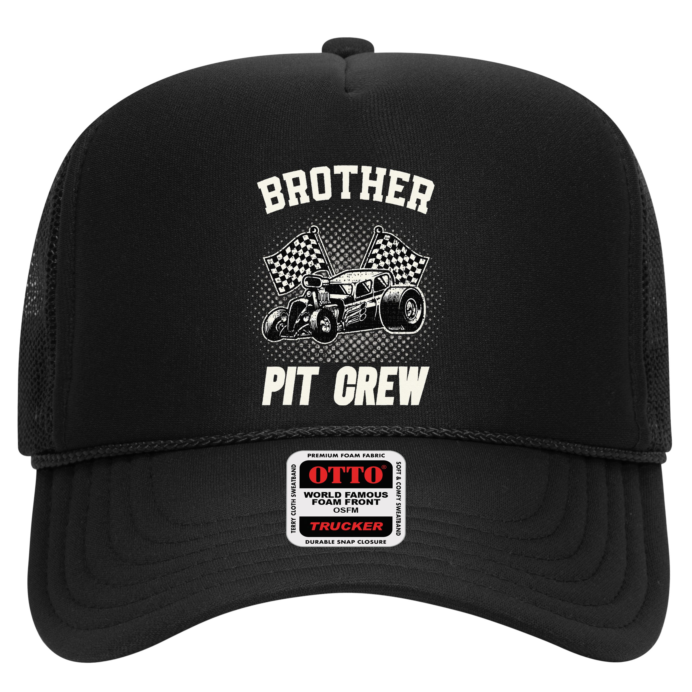 Brother Pit Crew Funny Race Car Birthday Party Racing Family Hat