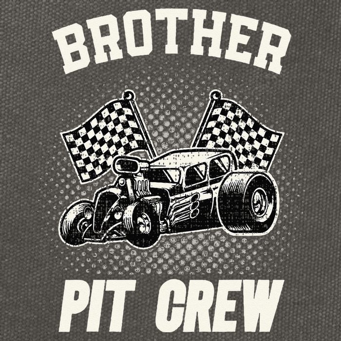 Brother Pit Crew Funny Race Car Birthday Party Racing Family Cotton Canvas Backpack