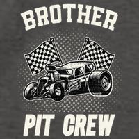 Brother Pit Crew Funny Race Car Birthday Party Racing Family Vector Backpack