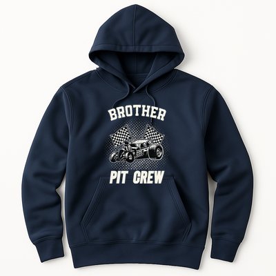 Brother Pit Crew Funny Race Car Birthday Party Racing Family Hoodie