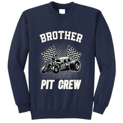 Brother Pit Crew Funny Race Car Birthday Party Racing Family Sweatshirt