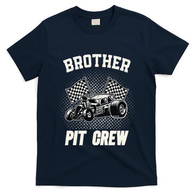 Brother Pit Crew Funny Race Car Birthday Party Racing Family T-Shirt
