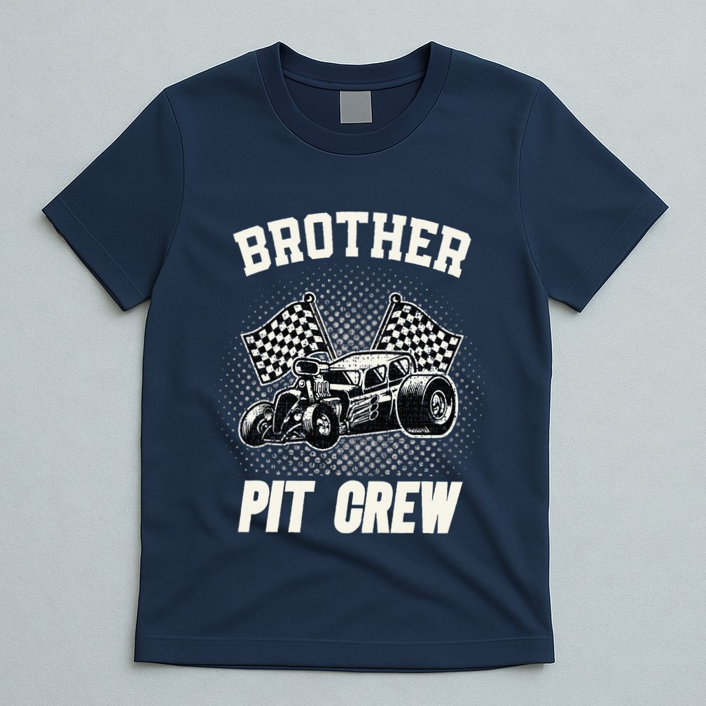 Brother Pit Crew Funny Race Car Birthday Party Racing Family T-Shirt