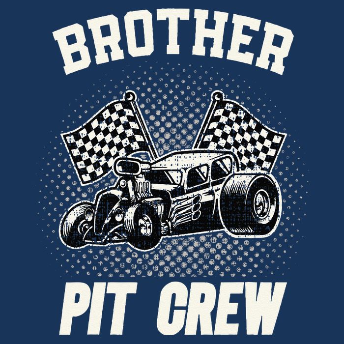Brother Pit Crew Funny Race Car Birthday Party Racing Family 16 in Basic Backpack